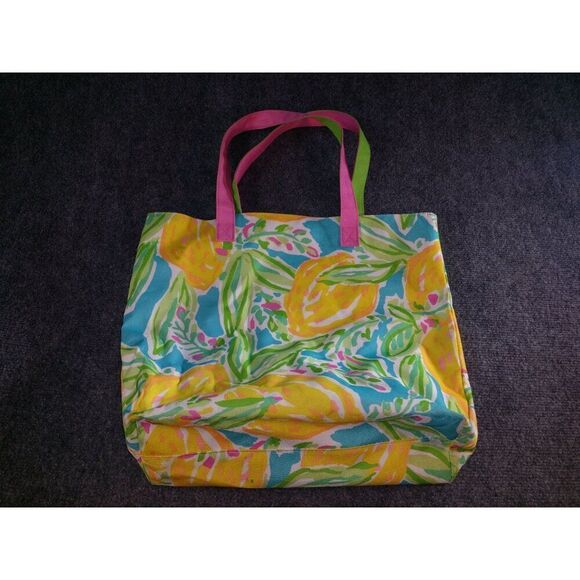 Lilly Pulitzer By Estee Lauder Floral Tote Bag Canvas Bag Multicolor Boho - Picture 4 of 7